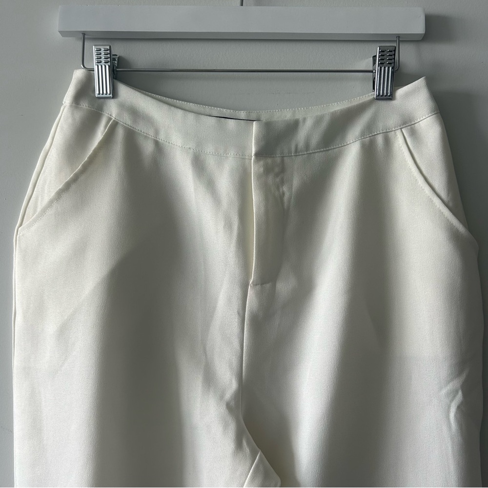 Missguided tailored white dress pants